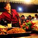 At the night market in Kashgar, China.